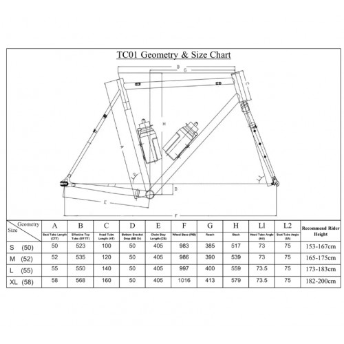 Фреймсет WEAPON TC01 Black Tracklocross